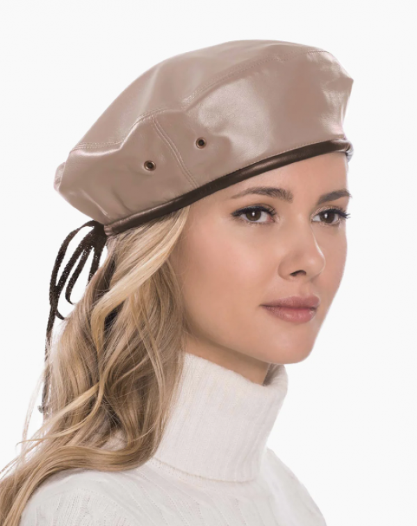 Topi Baret Kulit Warna Terang